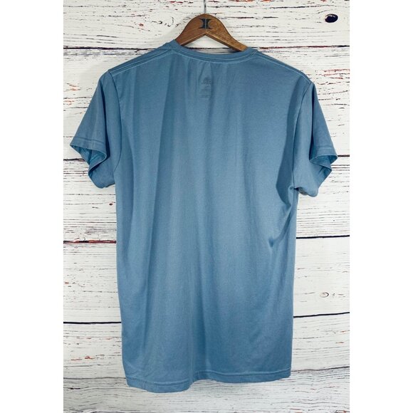 Adidas Mens Light Blue T-Shirt With Red Logo Design Short Sleeves Lightweight & - Picture 8 of 10